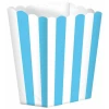 Caribbean Blue Candy Buffet Popcorn Boxes 6.3 x 13.4 x 3.8cm - 5pk