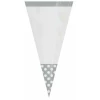 Silver Candy Buffet Cone Polka Dots Bags 24.7cm – 10pk