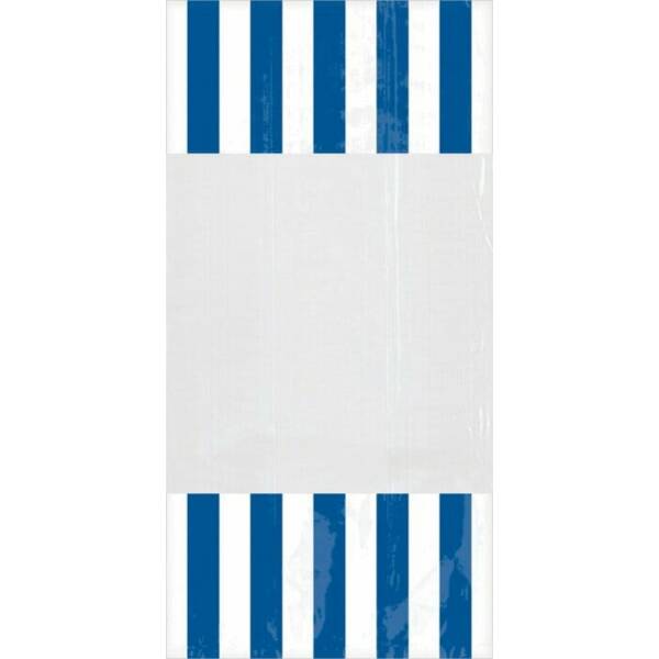 Royal Blue Candy Buffet Striped Party Bags 27.3cm x 8.3cm – 10pk