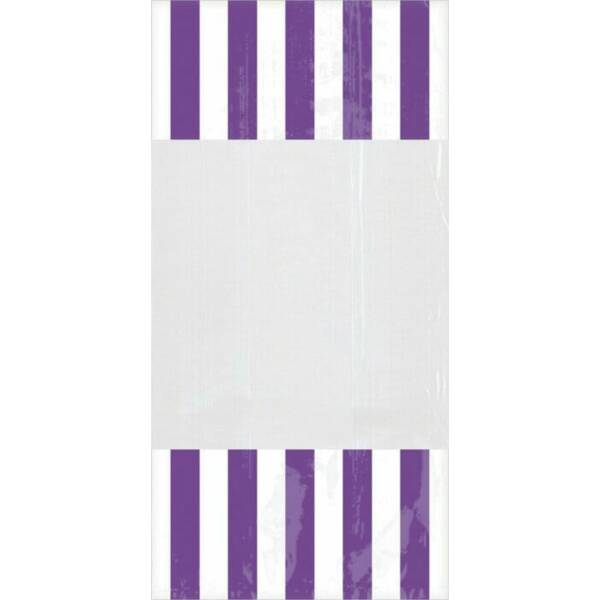 Purple Candy Buffet Striped Party Bags 27.3cm x 8.3cm – 10pk