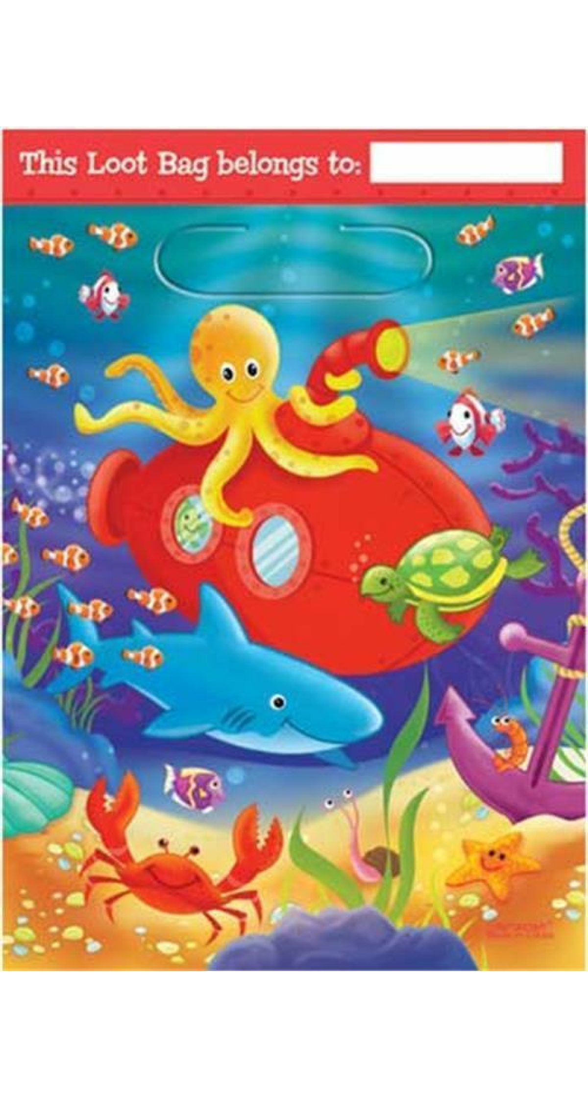 Ocean Buddies Plastic Party Bags - 8pk