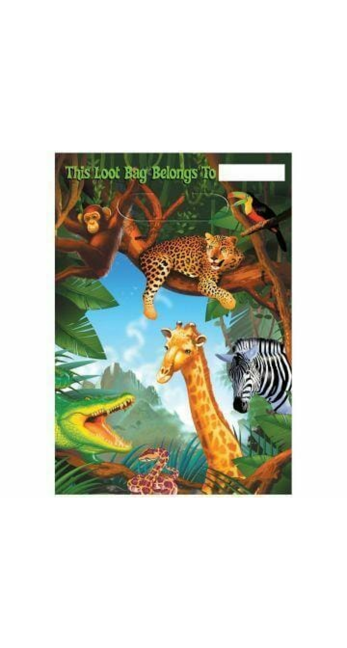 Jungle Animals Party Bags - 8pk