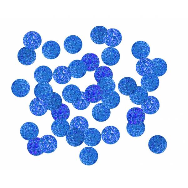 Foil Confetti Circles 20mm - Holographic Blue 250g