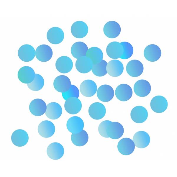 Foil Confetti Circles 20mm - Turquoise 250g