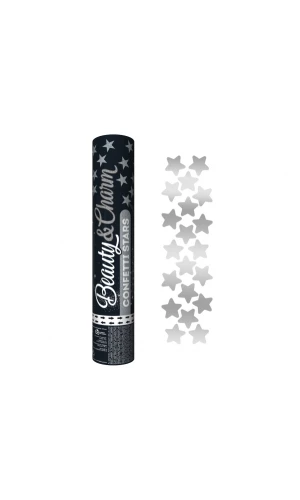 Silver Stars Confetti Cannon / Popper- 30cm