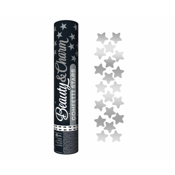Silver Stars Confetti Cannon / Popper- 30cm