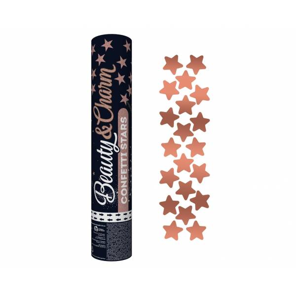 Confetti Cannon / Popper Rose Gold Stars - 30cm