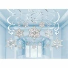 Christmas Swirl Snowflake Decorations - 30 Pk