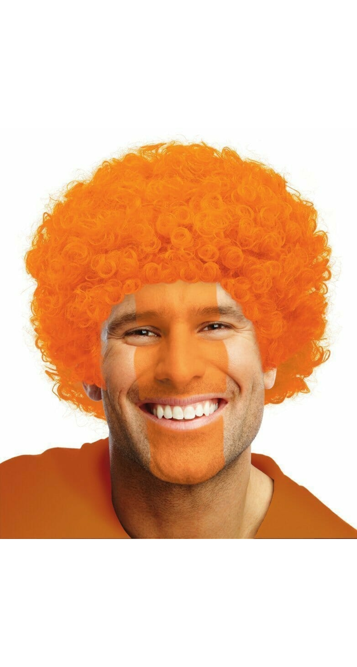 Orange Curly Wig - Adult One Size