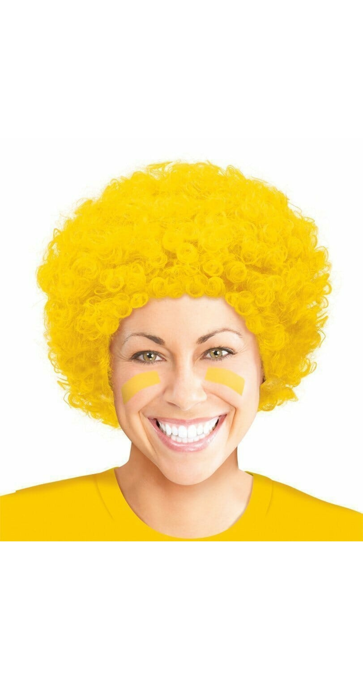 Yellow Curly Wig - Adult One Size