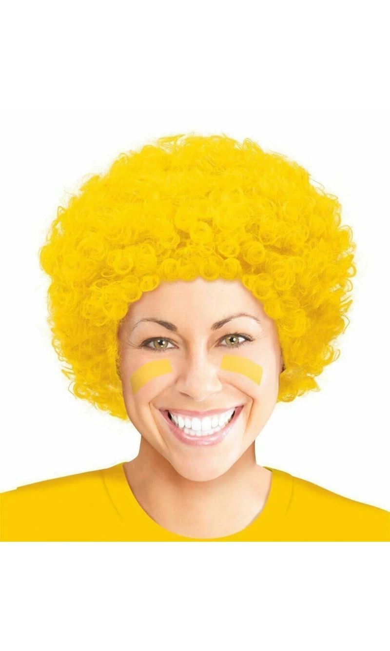 Yellow Curly Wig - Adult One Size