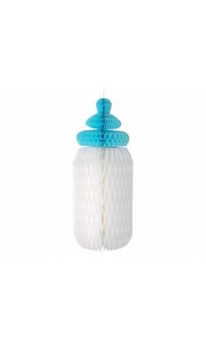 Baby Boy Light Blue Paper Decoration Bottle 30cm
