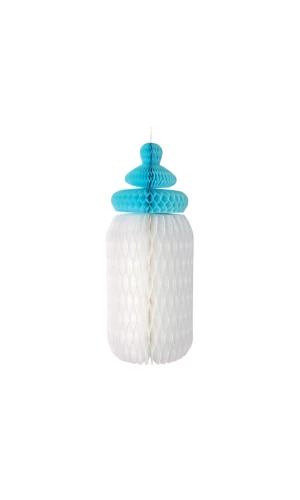 Baby Boy Light Blue Paper Decoration Bottle 30cm
