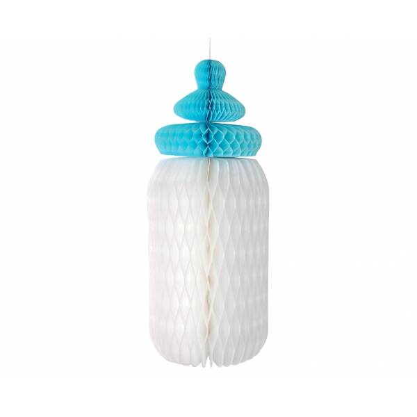 Baby Boy Light Blue Paper Decoration Bottle 30cm
