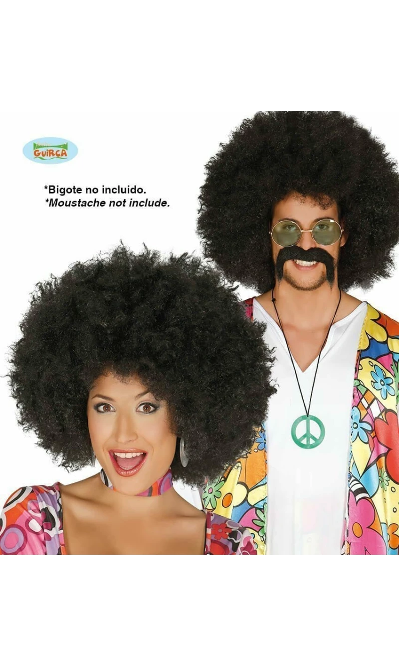 Black Afro Wig Extra Large - Adult One Size