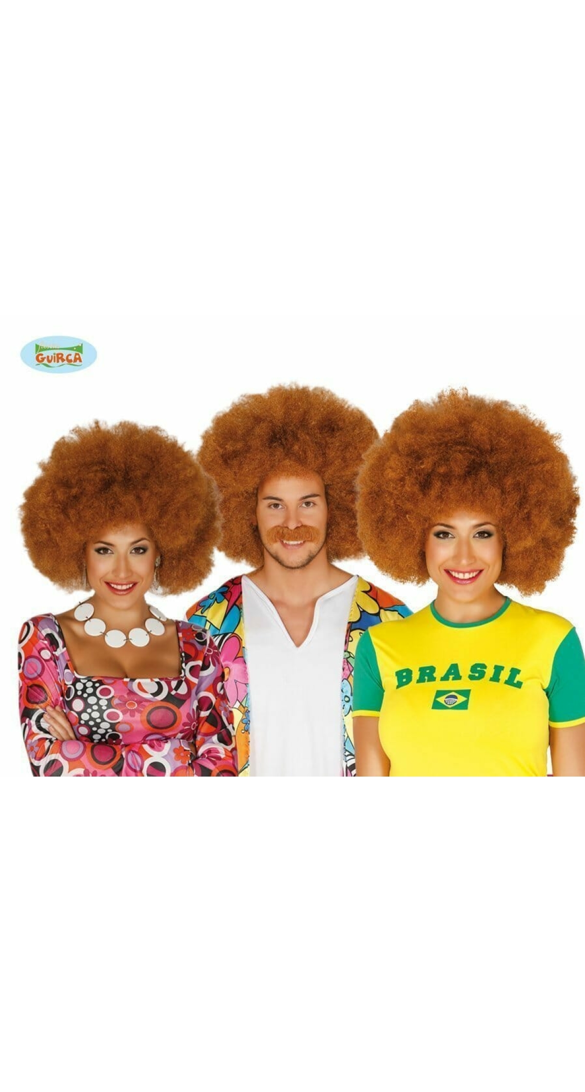 Brown Afro Wig - Adult One Size