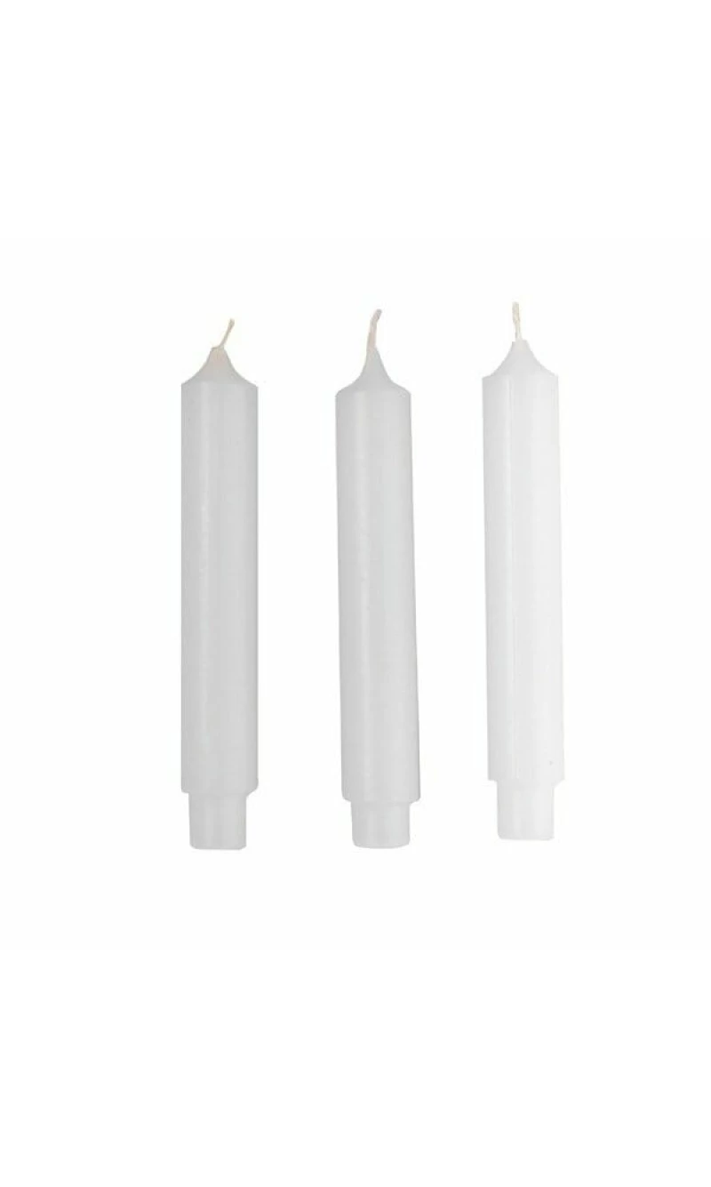 White Candle 9cm - 3pk