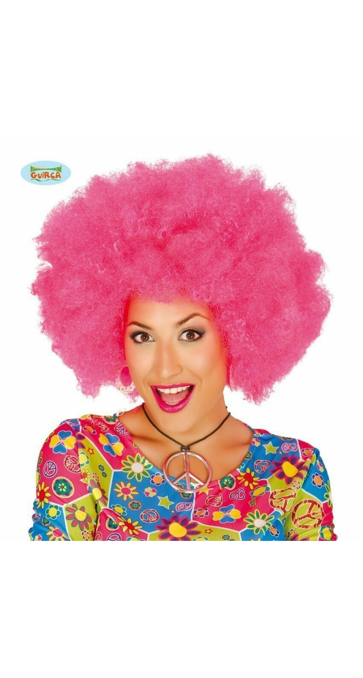 Pink Afro Wig (Hippie) - Adult One Size