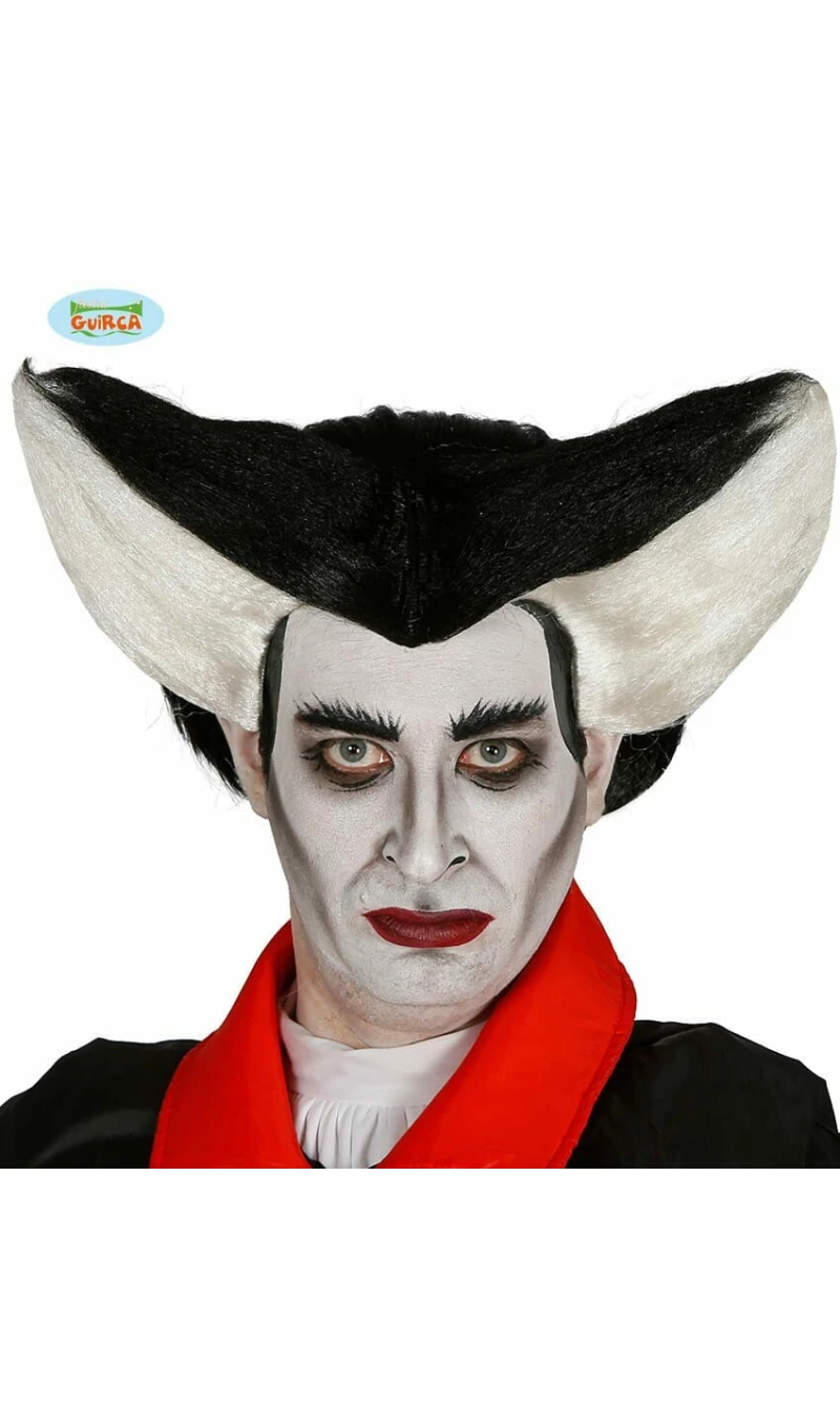 Black & White Vampire Wig - Adult One Size
