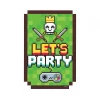 Game On Invitations With Envelopes - 6pk