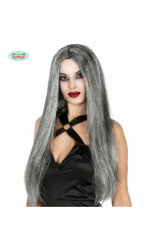 Grey Long Wig (4023) - Adult One Size