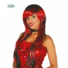 Red & Black Long Wig - Adult One Size