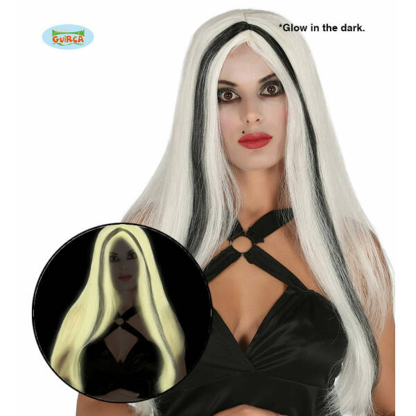 Glow In The Dark Wig with Highlights - Adult One Size