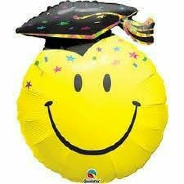 Smile Face Party Grad Shape Foil Balloon - 36''