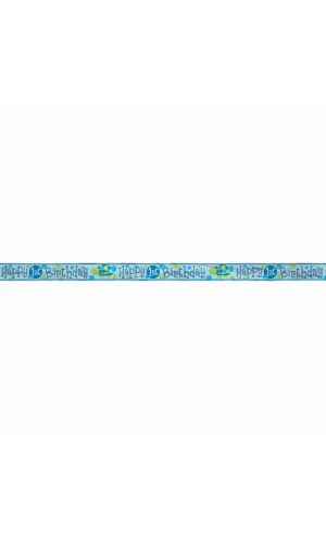 Foil First Birthday Turtle Banner - 12 ft
