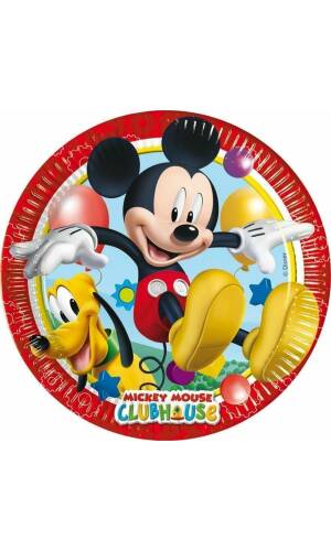 Playful Mickey Paper Plates Large 23cm  - 8pk