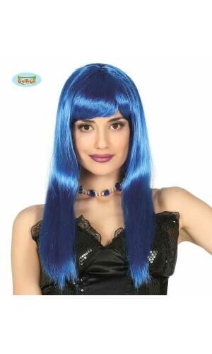 Blue Long Hair Wig - Adult One Size