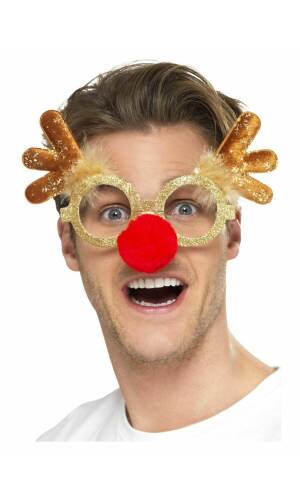 Reindeer Christmas Fun Comedy Specs - One Size