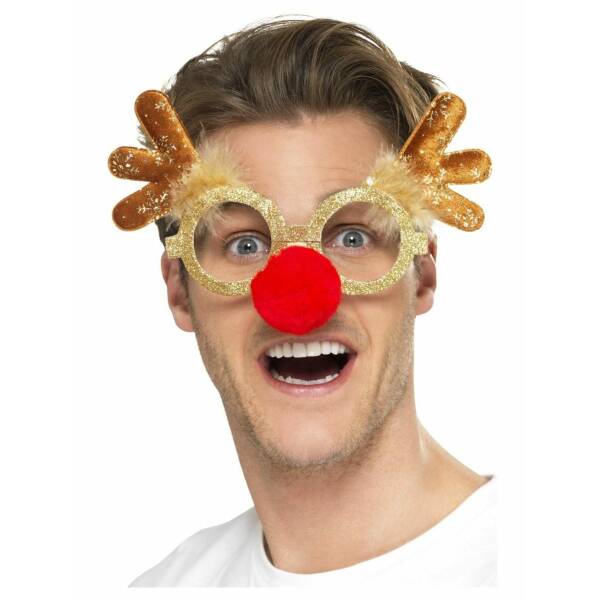 Reindeer Christmas Fun Comedy Specs - One Size