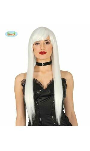 White Straight Deluxe Wig