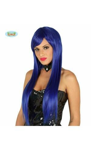 Blue Straight Deluxe Wig