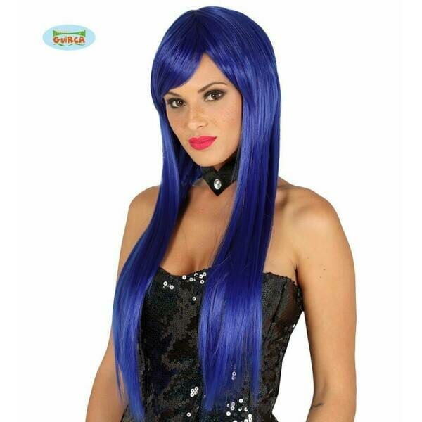 Blue Straight Deluxe Wig