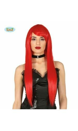 Red Straight Deluxe Wig