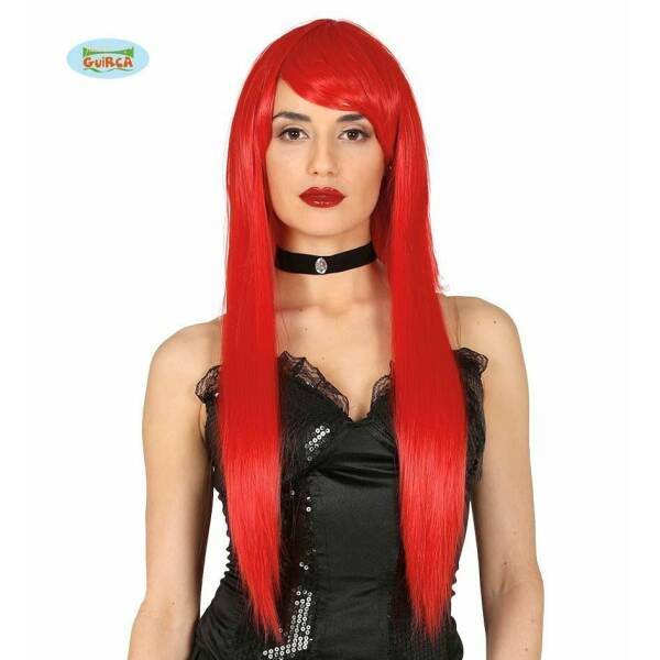 Red Straight Deluxe Wig