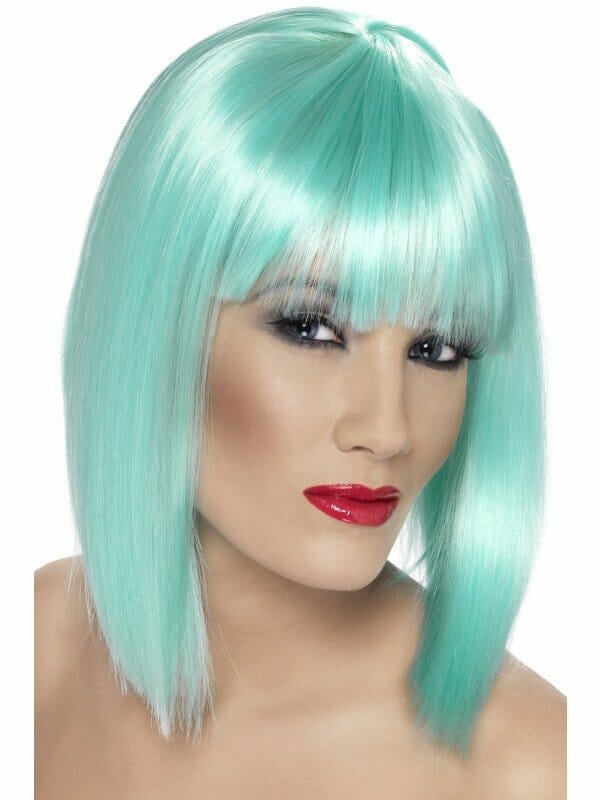 Glam Wig Adult Aqua Glam Wig Adult Aqua