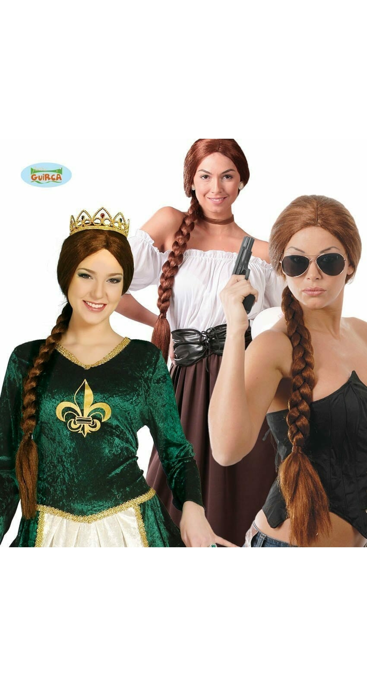 Brown Plaited Wig - Adult One Size