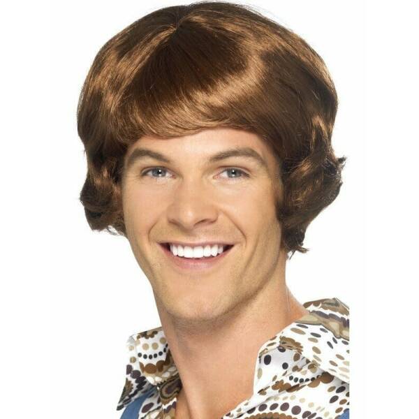Light Brown Disco Mullet - Adult One Size