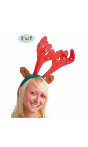 Reindeer Headband with Jingle Bells