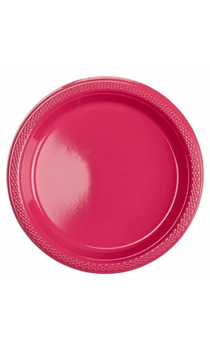 Magenta - 20 x Plastic Plates 17.8 cm