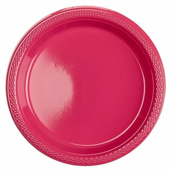 Magenta - 20 x Plastic Plates 17.8 cm