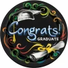 Chalkboard Graduation Round 9 Inch Dinner Plates - 8pk
