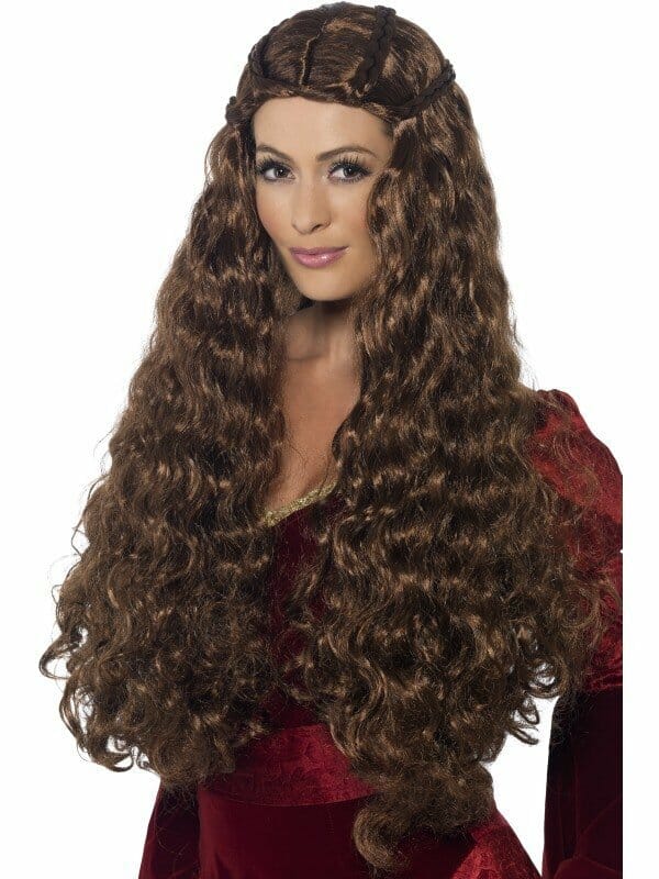 Medieval Princess Wig Adult Brown Medieval Princess Wig Adult Brown