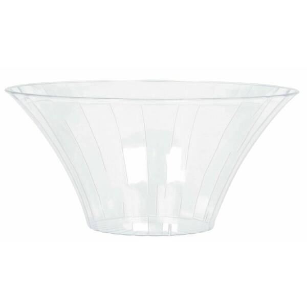 Clear Plastic Flared Bowl 23.3cm x 11.5cm