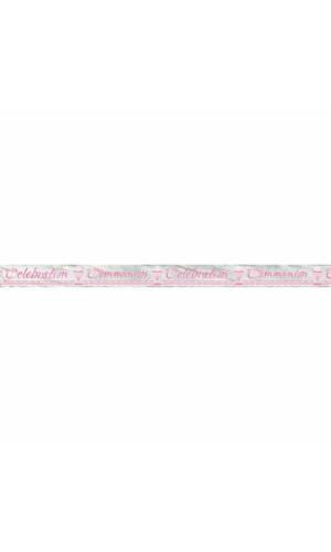 Foil Pink Radiant Cross Communion Banner - 12 ft