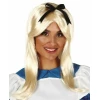 Blonde Alice Wig With Black Bow - Adut One Size