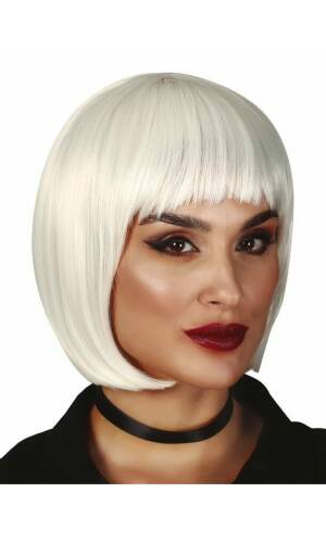 White Bob Wig - Adult One Size
